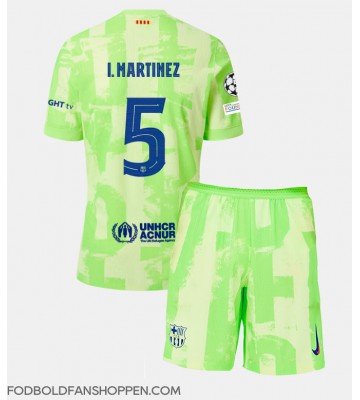 Barcelona Inigo Martinez #5 Tredjetrøje Børn 2024-25 Kortærmet (+ Korte bukser)